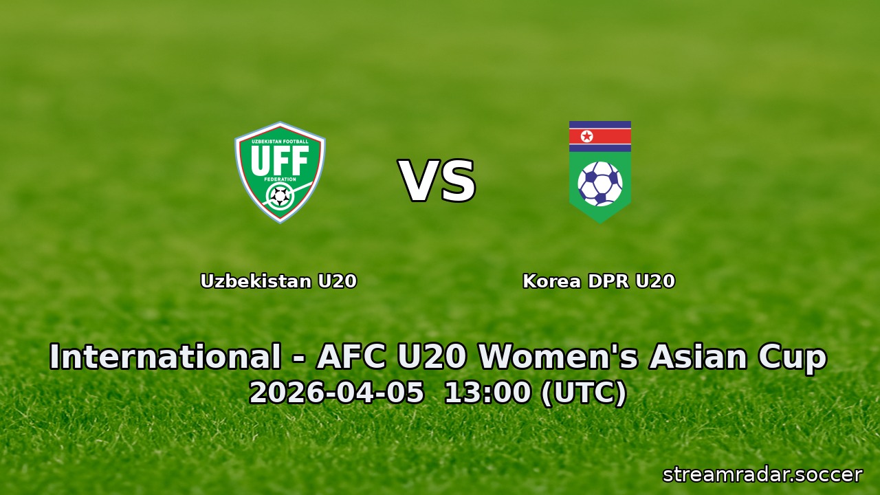 Uzbekistan U20 vs Korea DPR U20