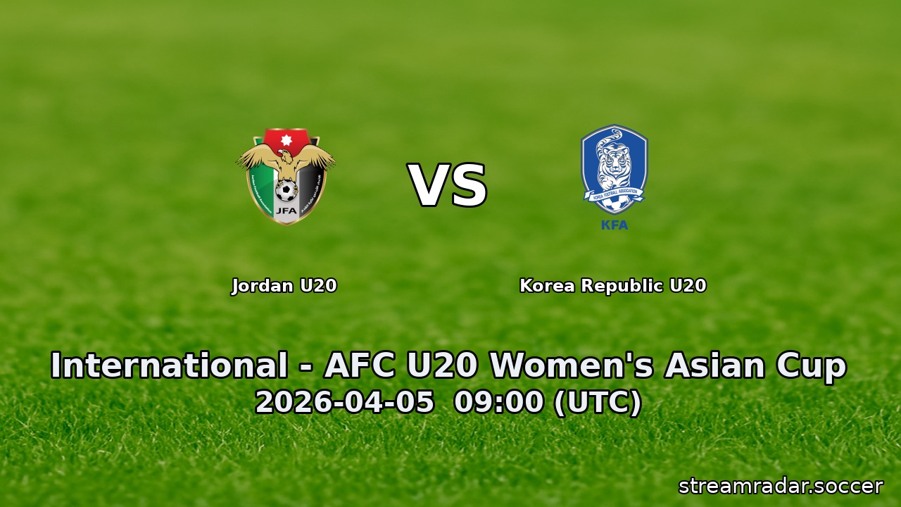 Jordan U20 vs Korea Republic U20