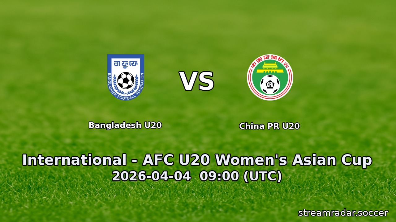 Bangladesh U20 vs China PR U20