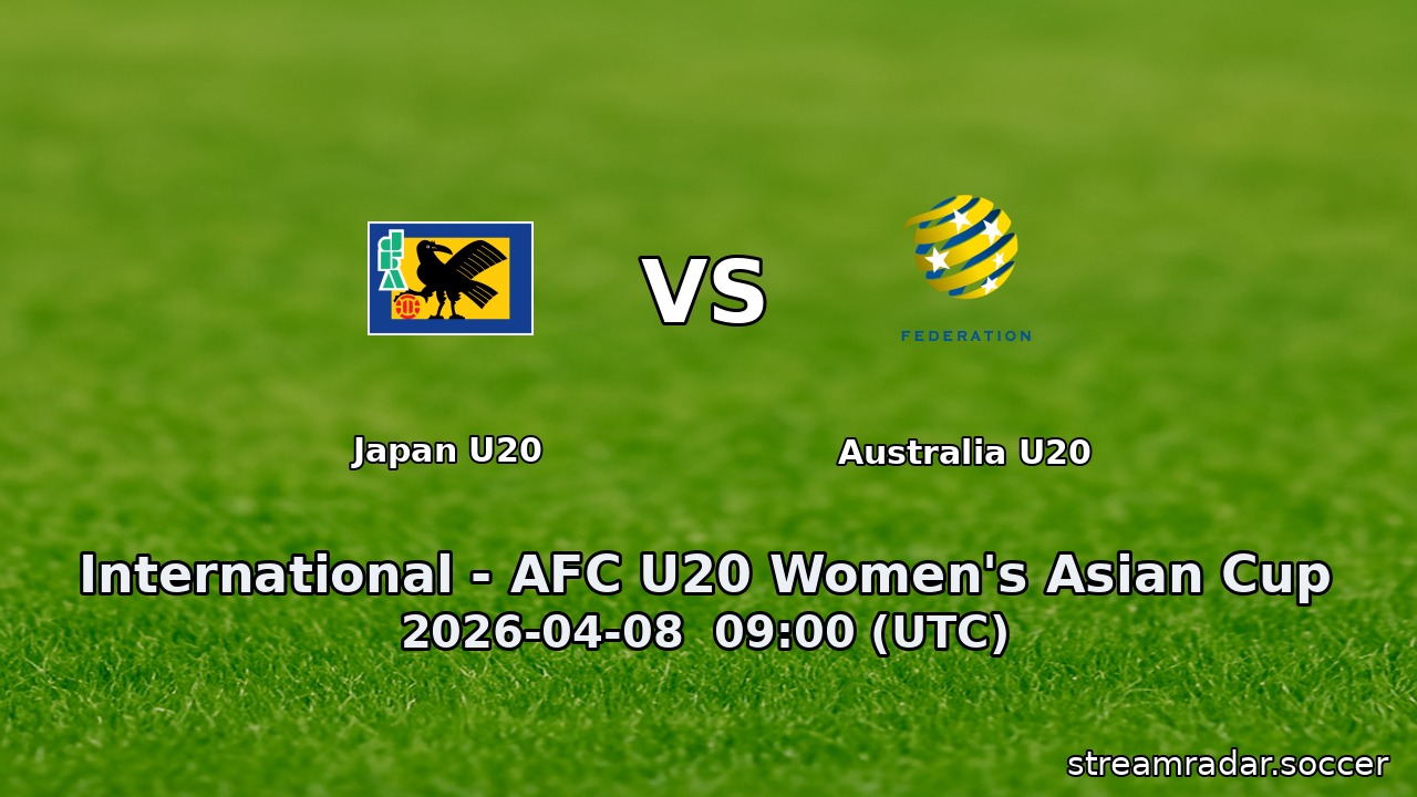 Japan U20 vs Australia U20