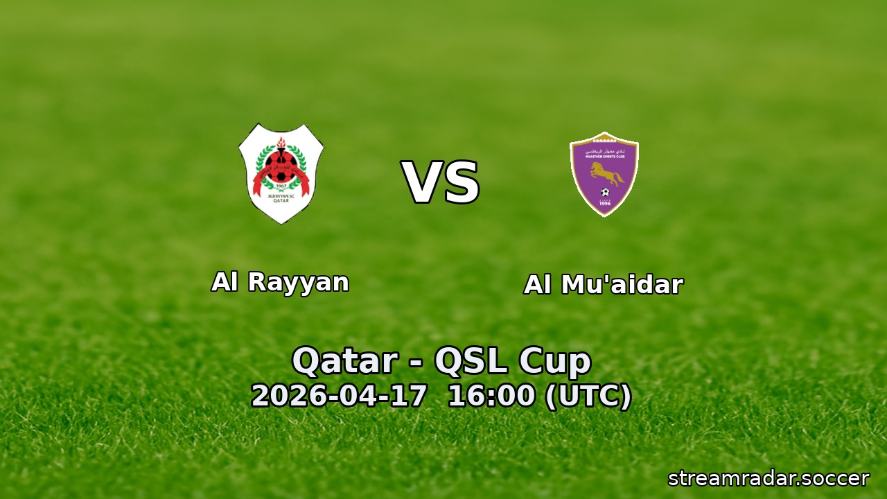 Al Rayyan vs Al Mu'aidar