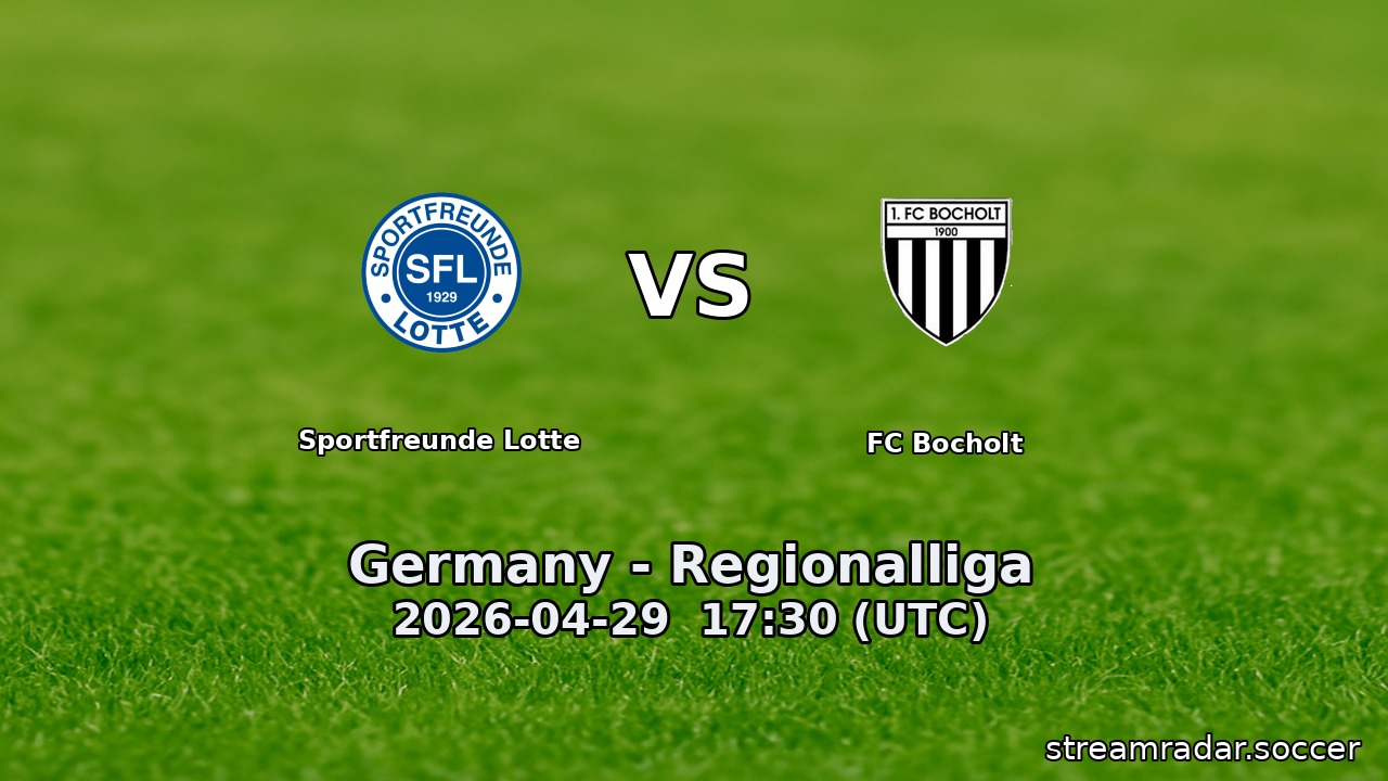 Sportfreunde Lotte vs FC Bocholt