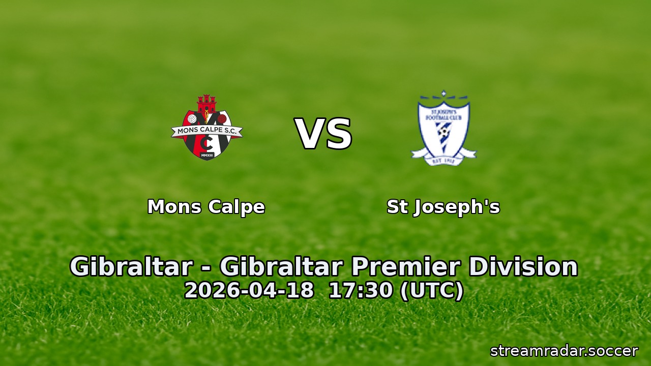 Mons Calpe vs St Joseph's