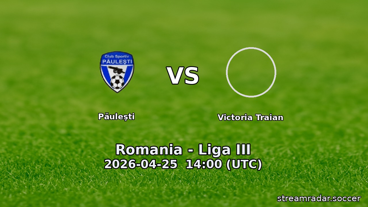 Păuleşti vs Victoria Traian