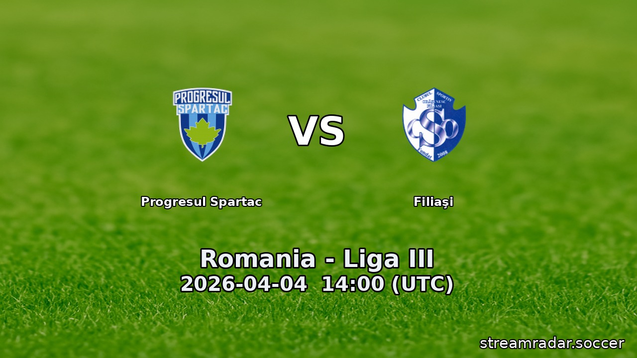 Progresul Spartac vs Filiaşi