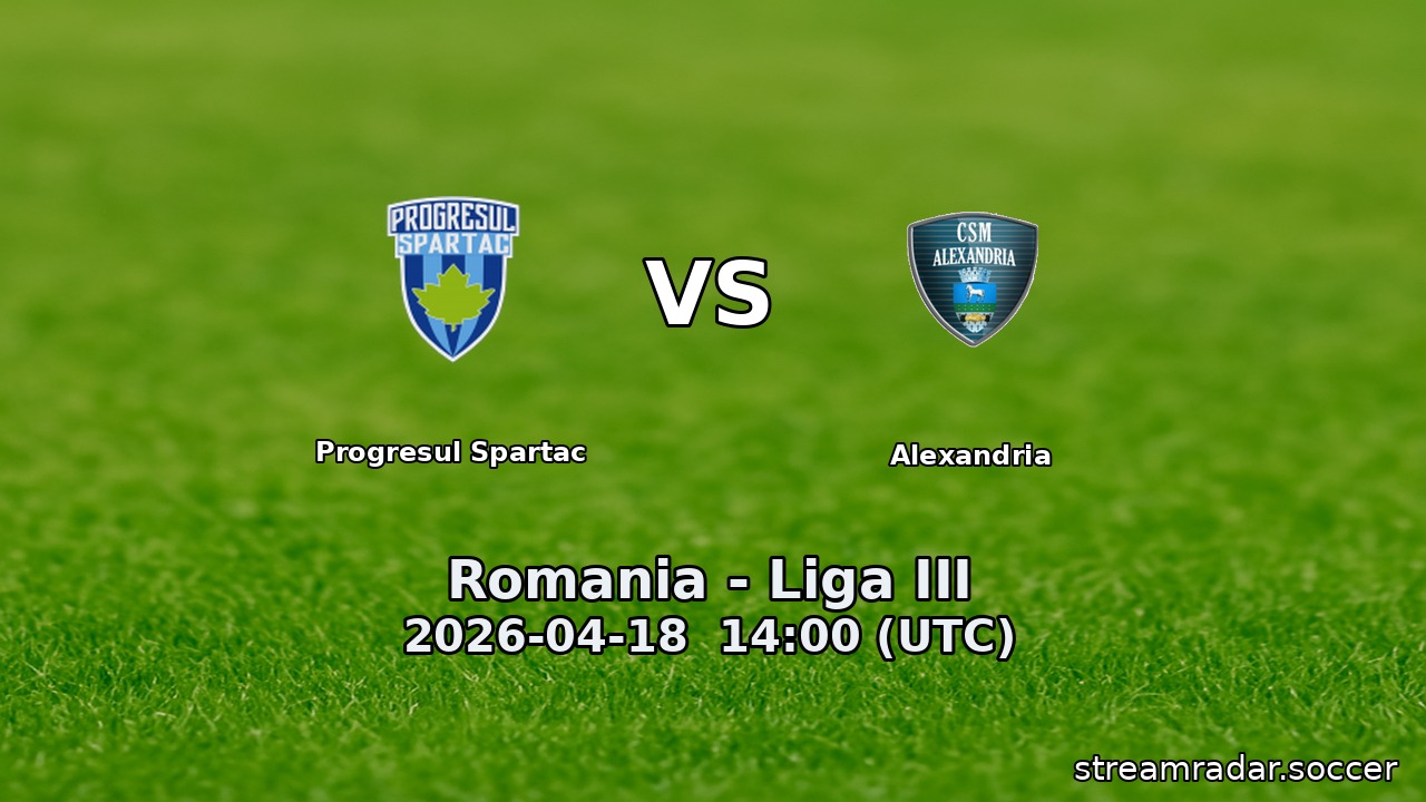 Progresul Spartac vs Alexandria