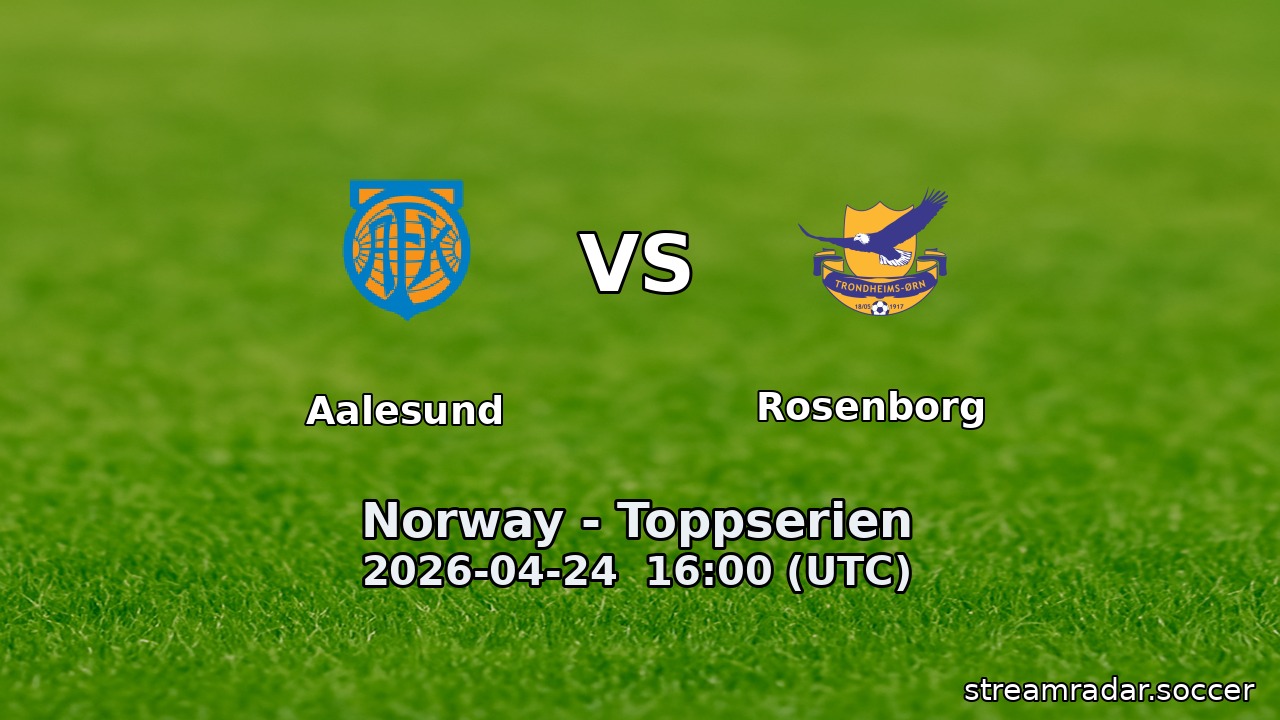 Aalesund vs Rosenborg