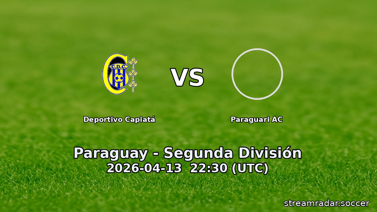 Deportivo Capiatá vs Paraguari AC