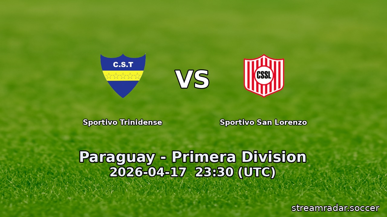 Sportivo Trinidense vs Sportivo San Lorenzo