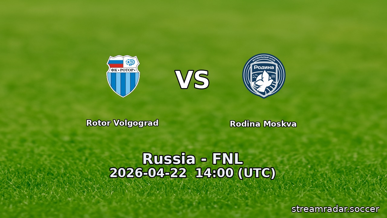 Rotor Volgograd vs Rodina Moskva