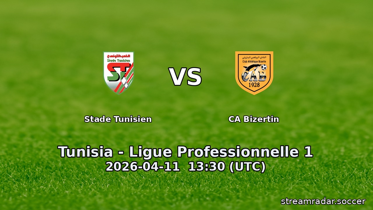 Stade Tunisien vs CA Bizertin