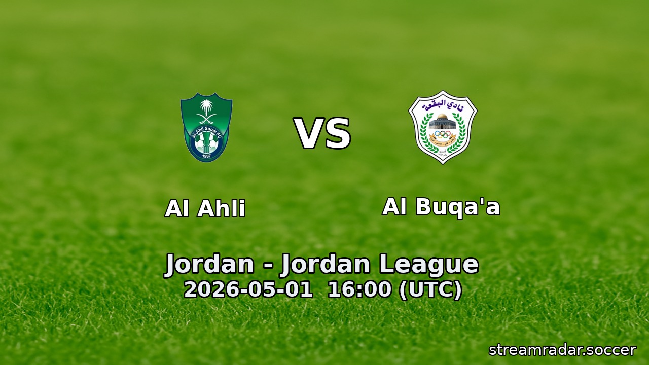 Al Ahli vs Al Buqa'a