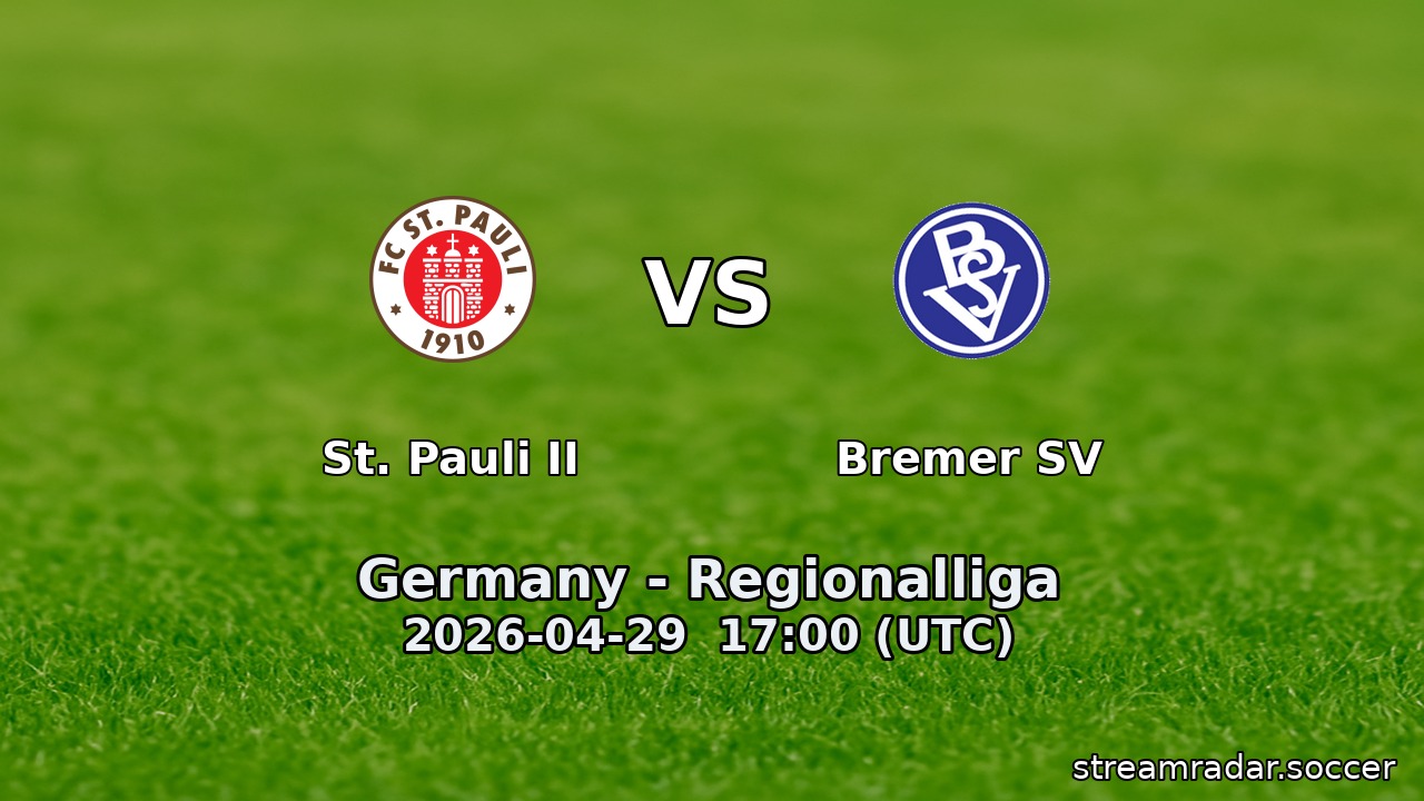 St. Pauli II vs Bremer SV