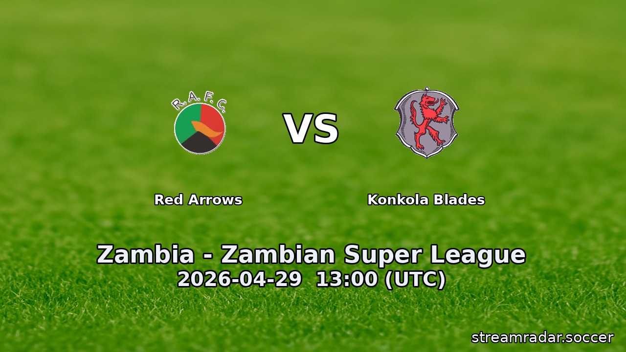 Red Arrows vs Konkola Blades