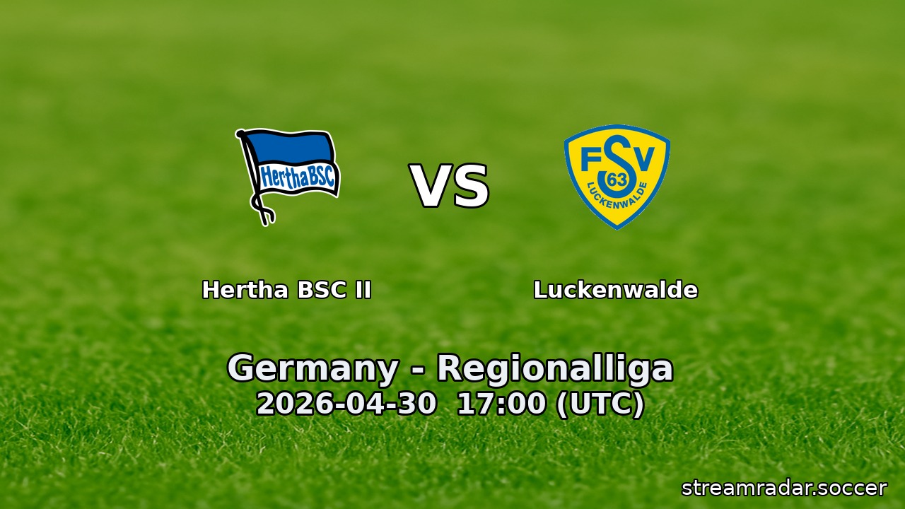 Hertha BSC II vs Luckenwalde