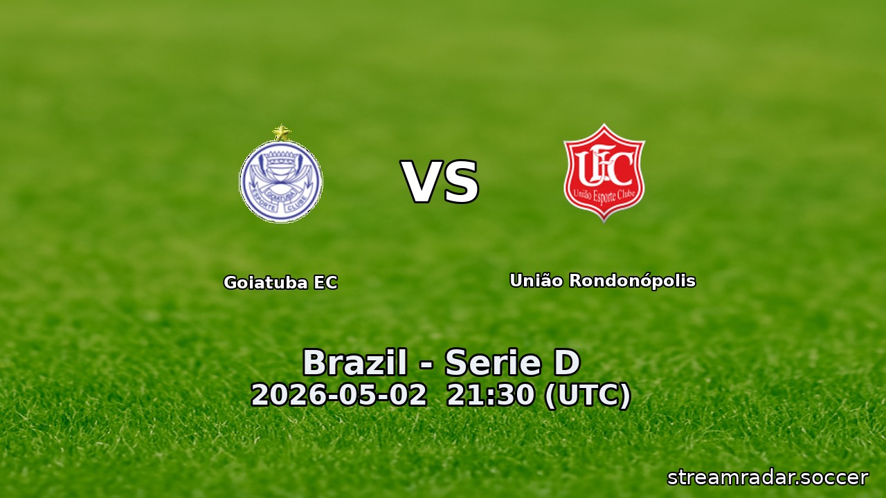 Goiatuba EC vs União Rondonópolis