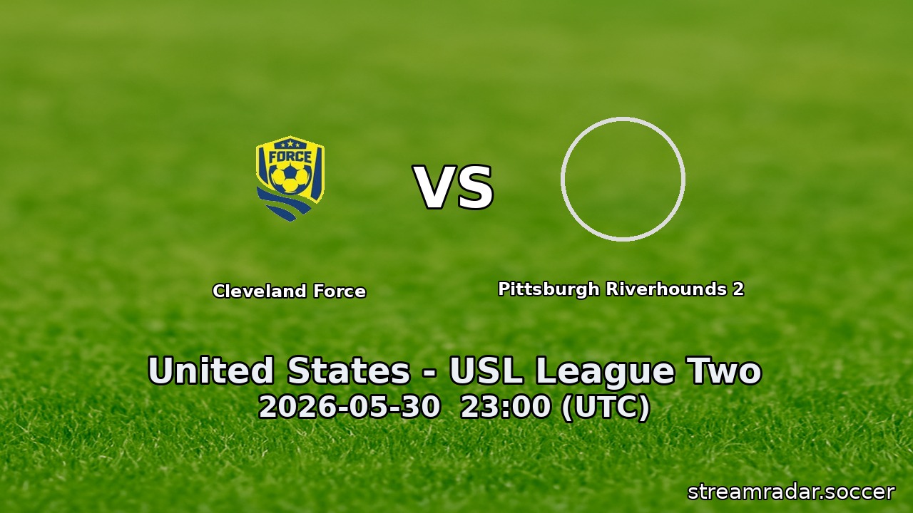 Cleveland Force vs Pittsburgh Riverhounds 2
