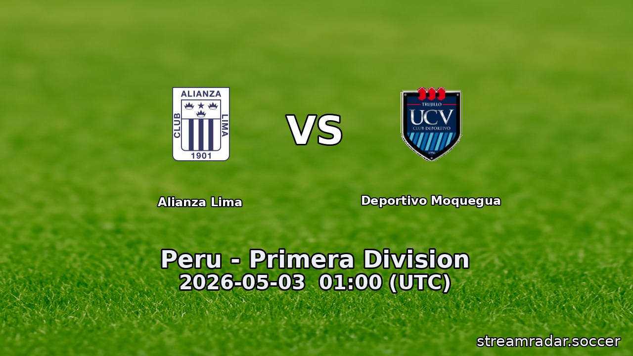 Alianza Lima vs Deportivo Moquegua
