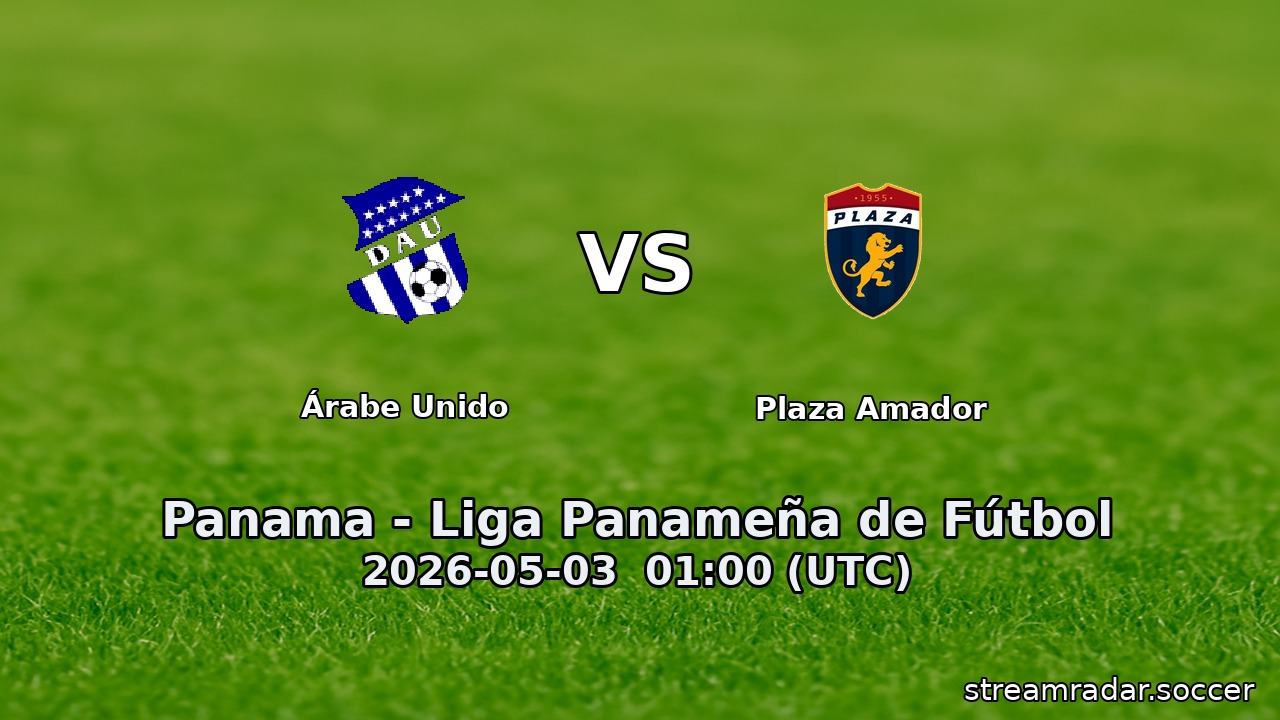 Árabe Unido vs Plaza Amador