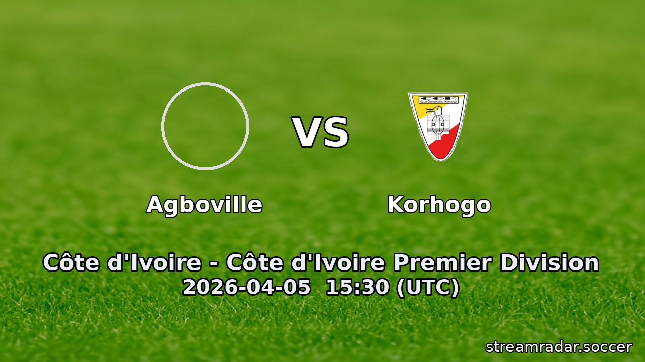 Agboville vs Korhogo
