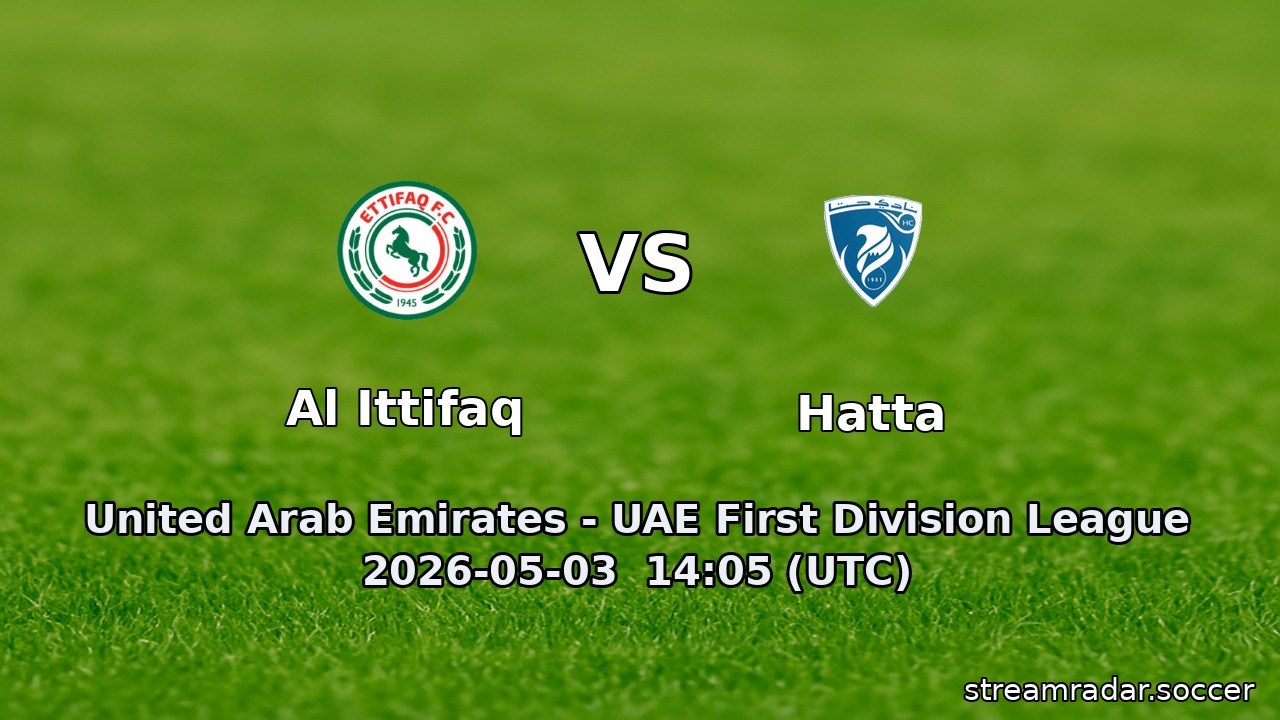 Al Ittifaq vs Hatta