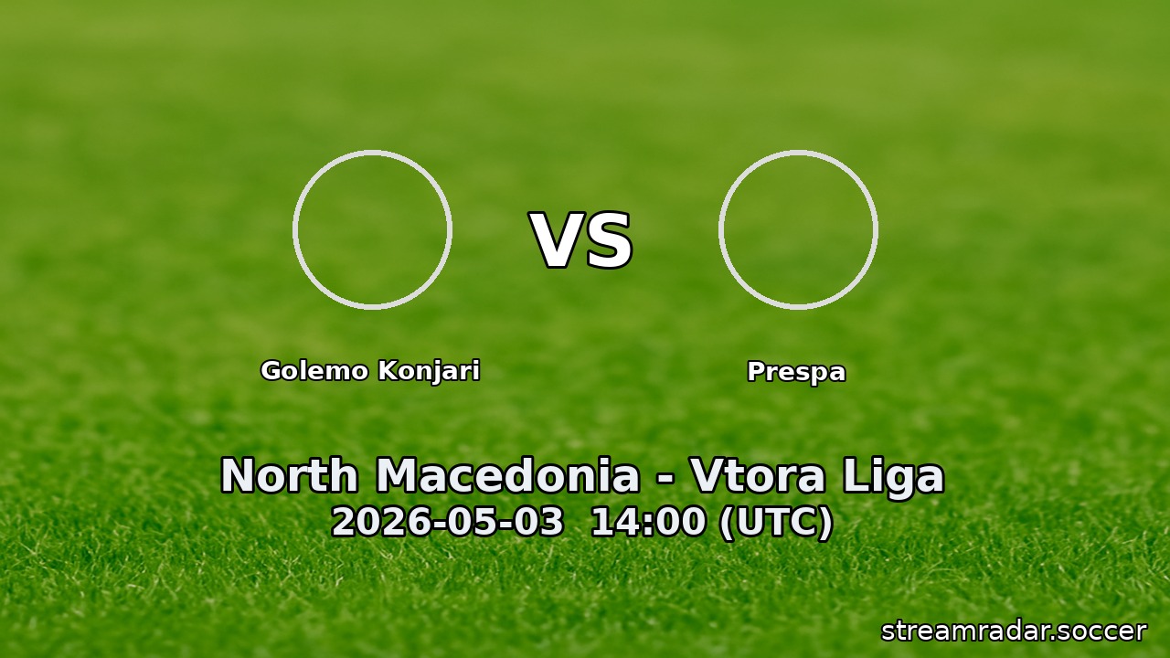 Golemo Konjari vs Prespa