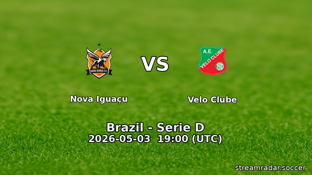 Nova Iguaçu vs Velo Clube