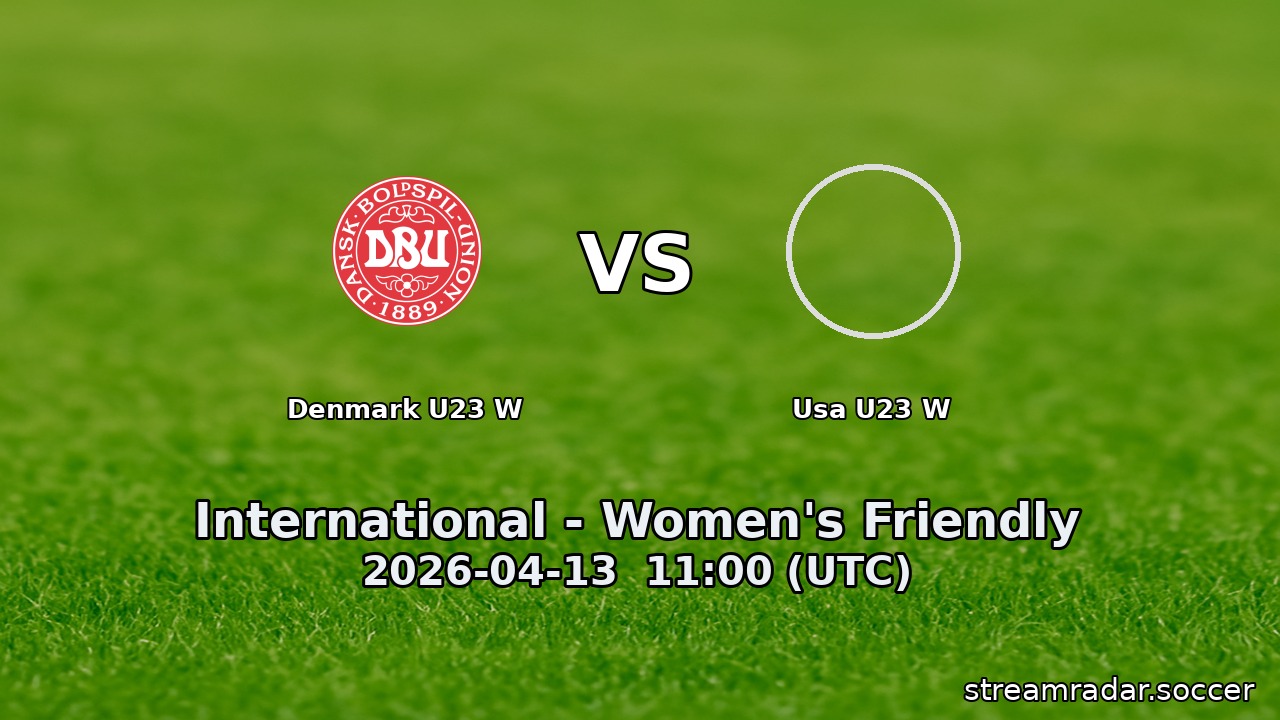 Denmark U23 W vs Usa U23 W