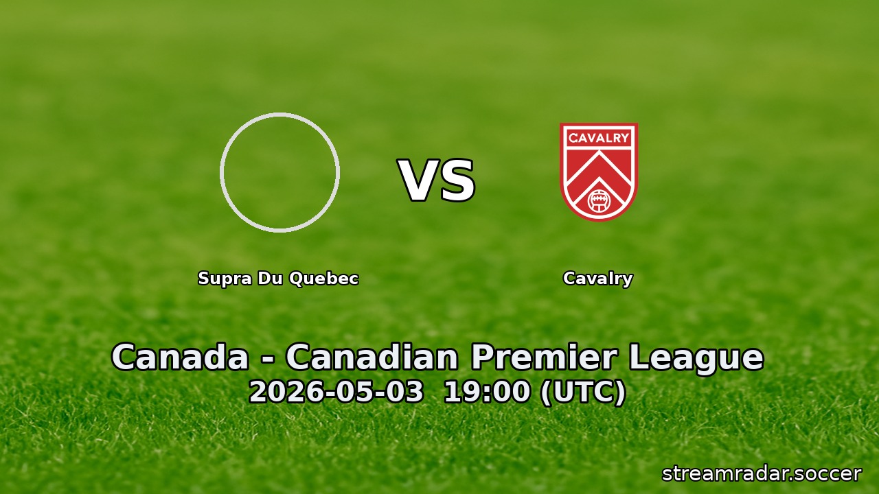 Supra Du Quebec vs Cavalry