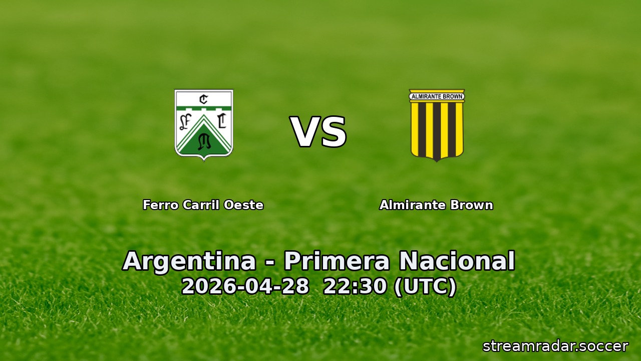 Ferro Carril Oeste vs Almirante Brown