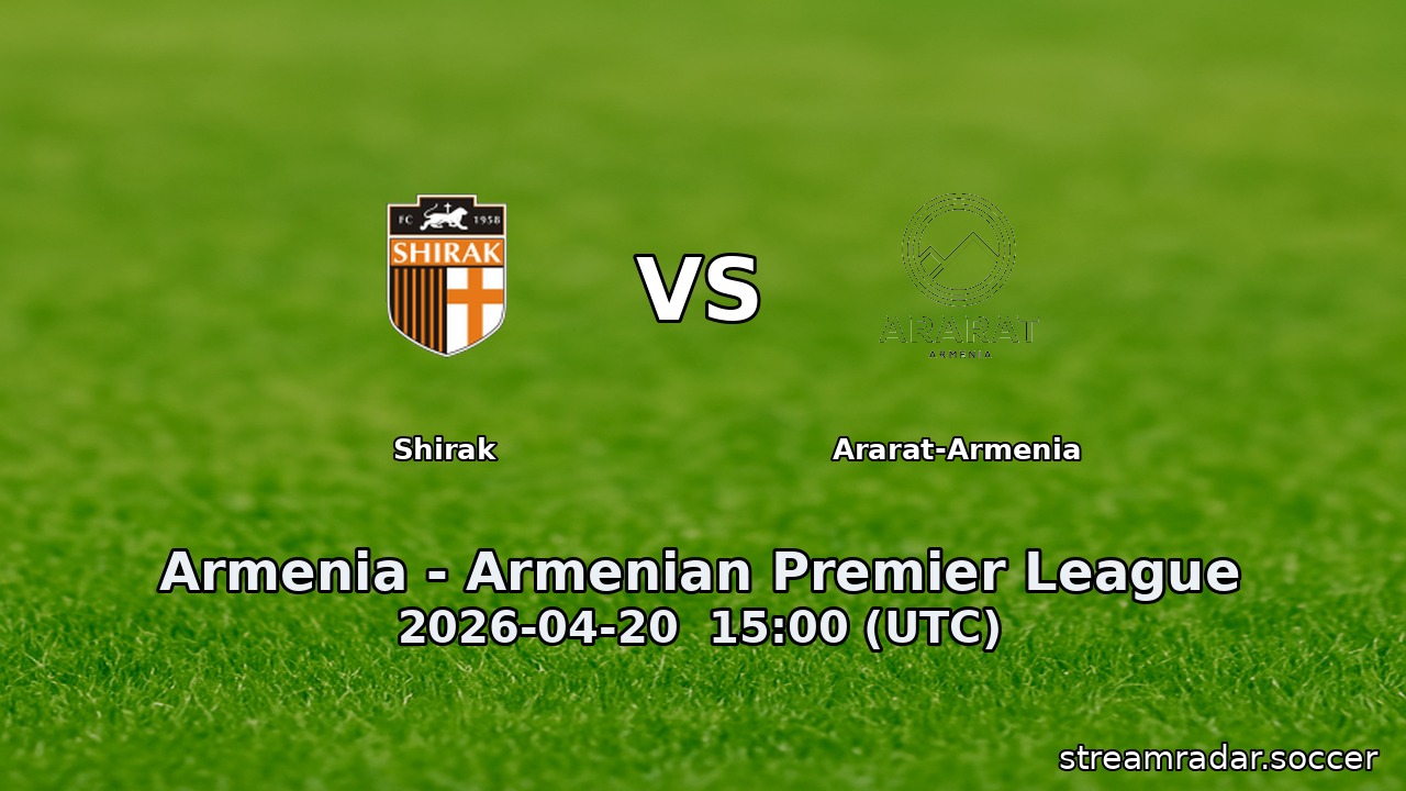Shirak vs Ararat-Armenia