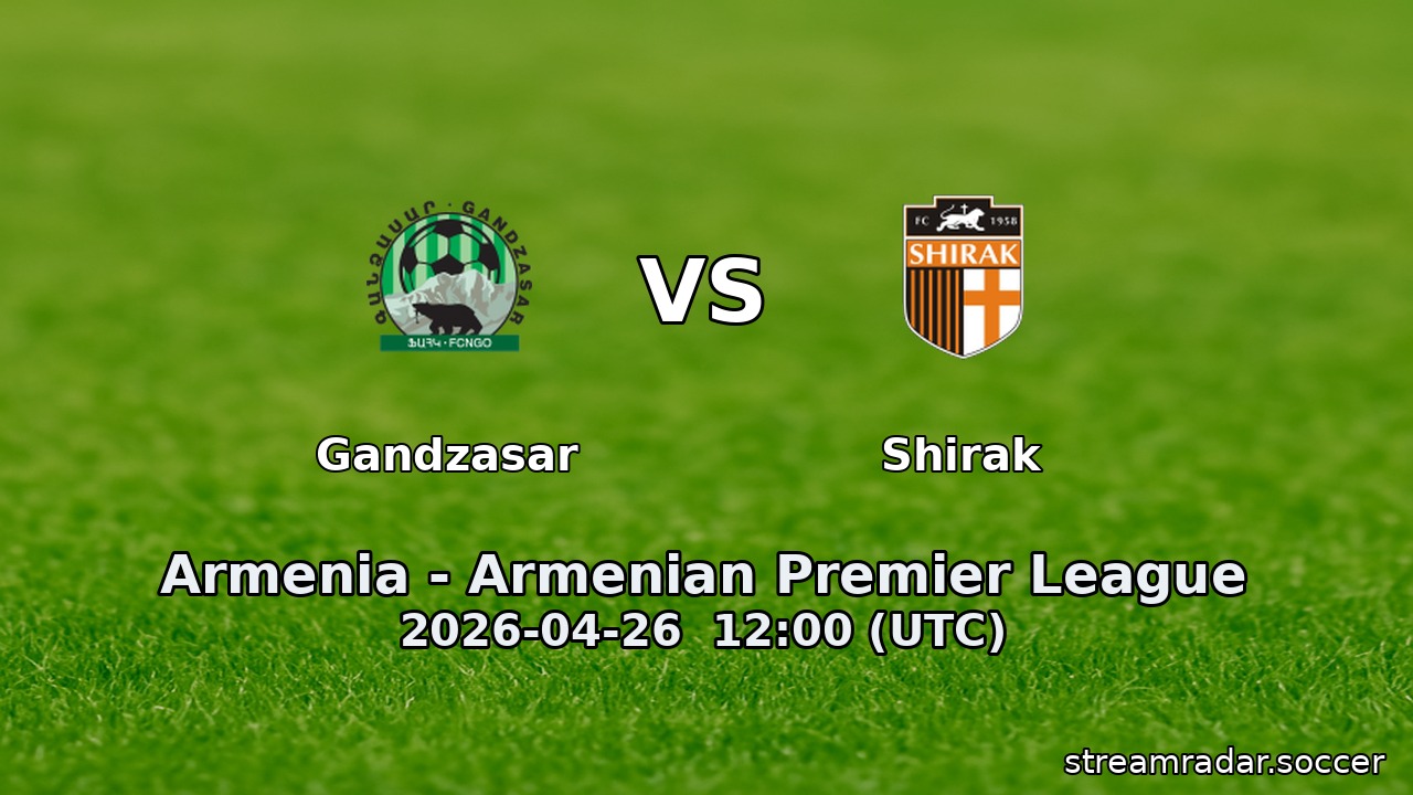 Gandzasar vs Shirak