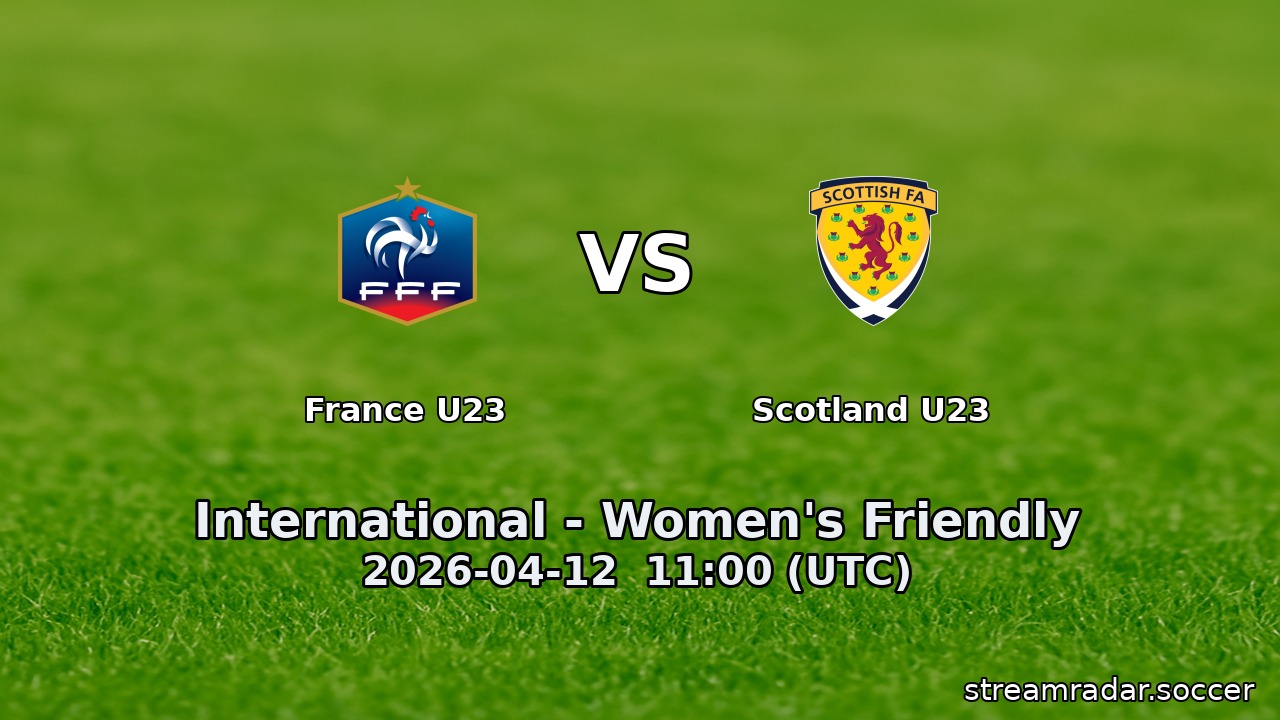 France U23 vs Scotland U23