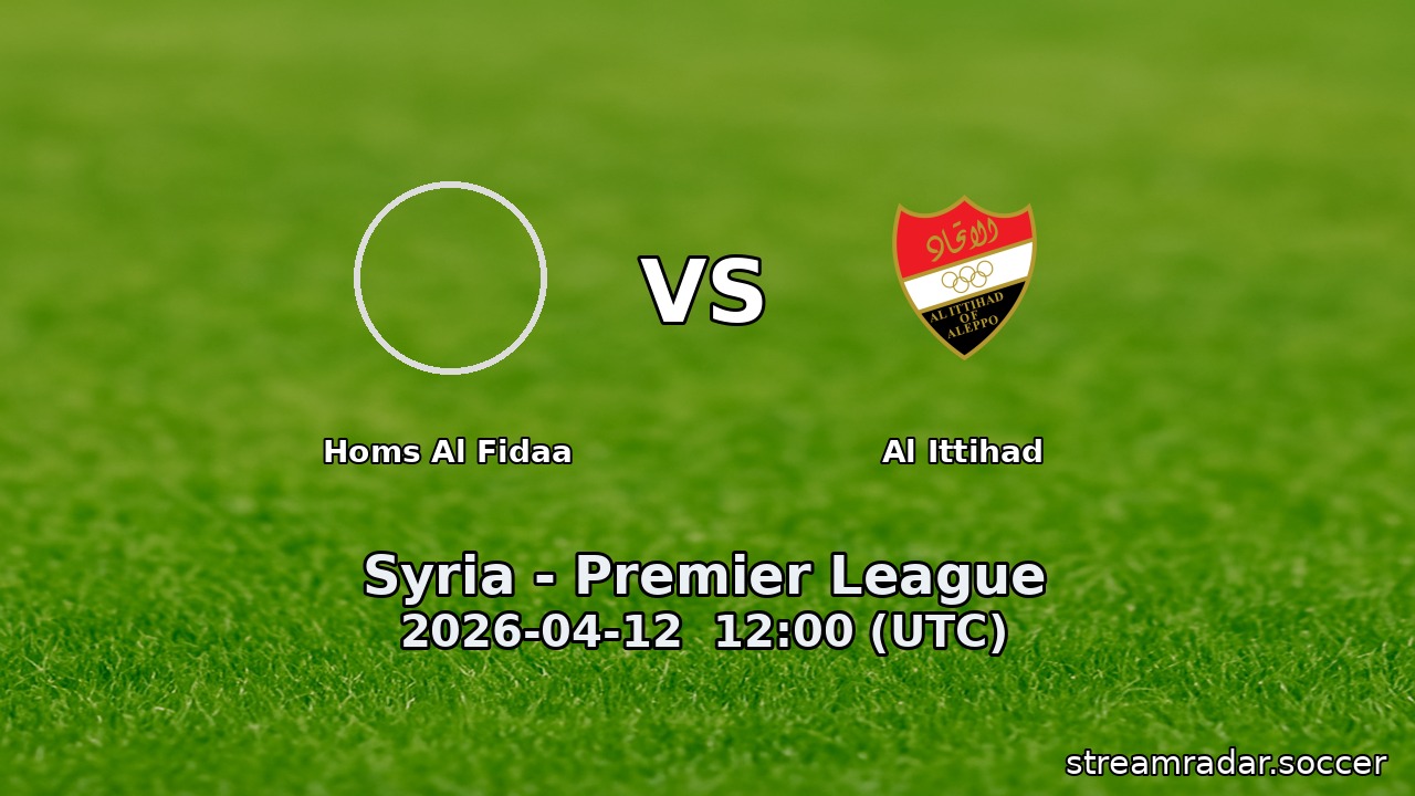 Homs Al Fidaa vs Al Ittihad