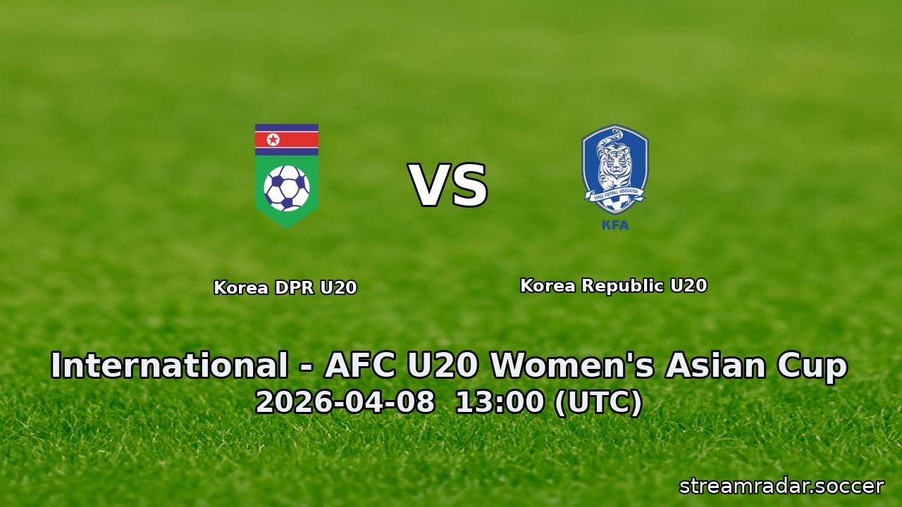 Korea DPR U20 vs Korea Republic U20