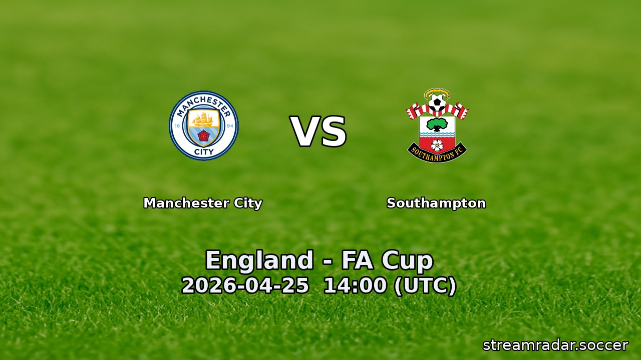 Manchester City vs Southampton