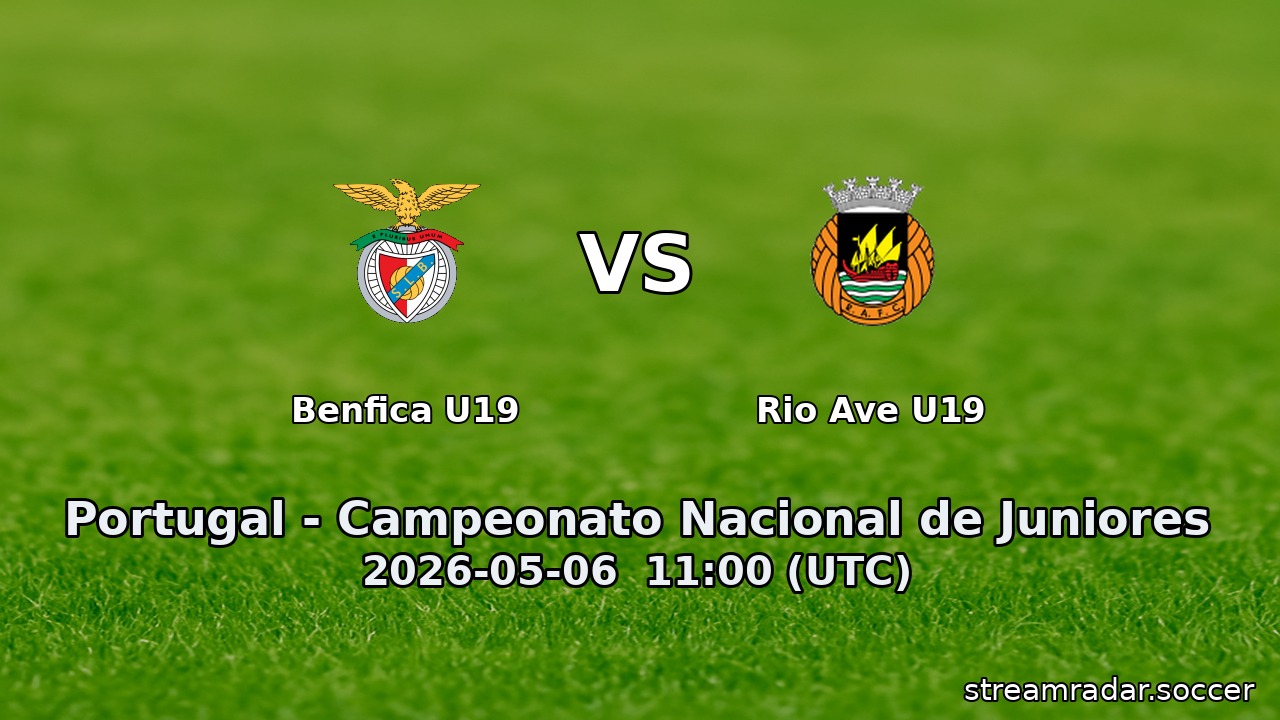 Benfica U19 vs Rio Ave U19