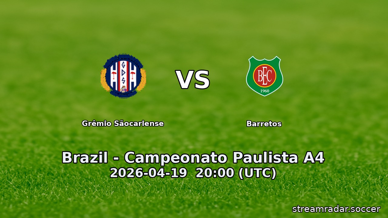 Grêmio Sãocarlense vs Barretos