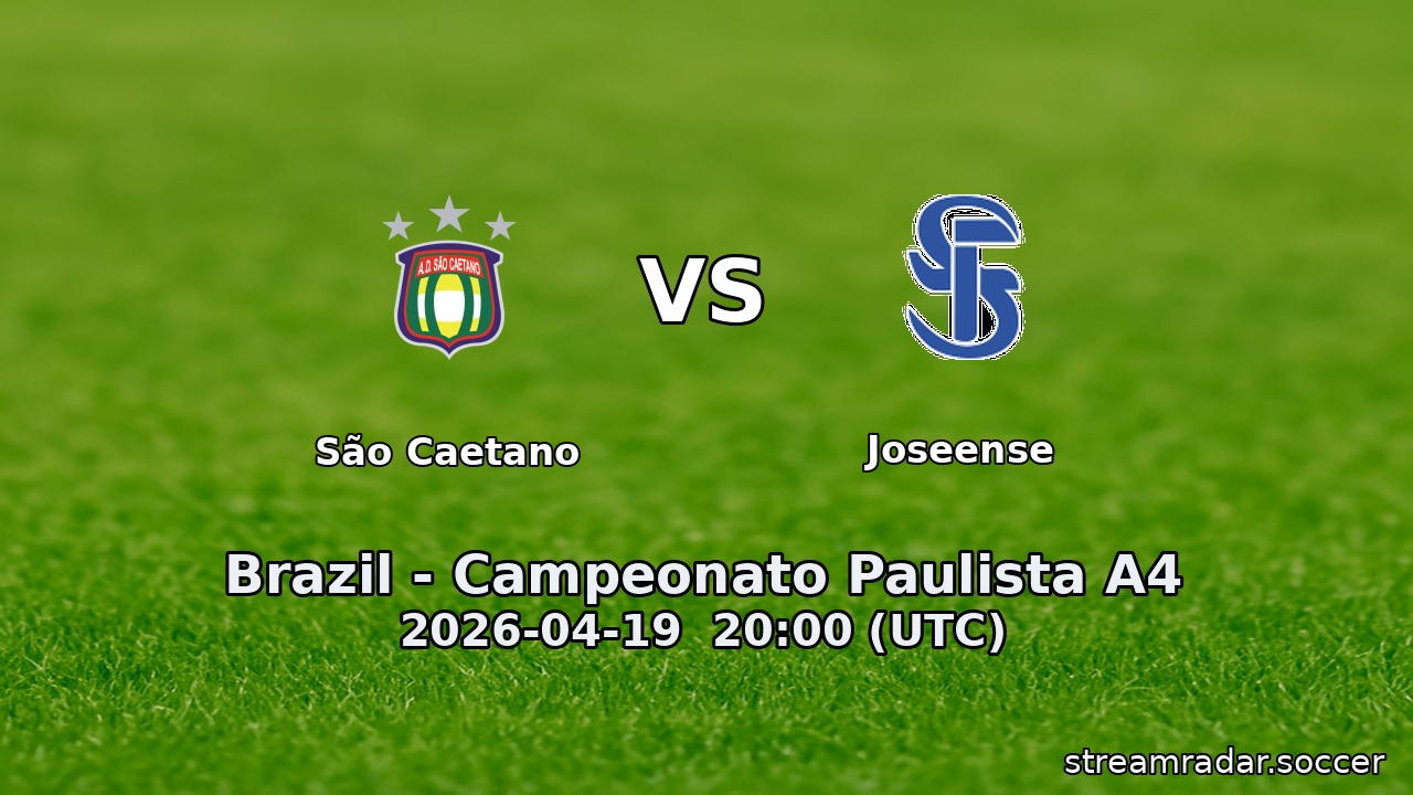 São Caetano vs Joseense