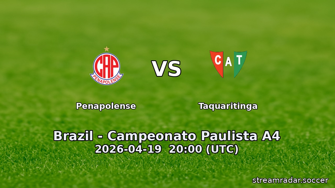 Penapolense vs Taquaritinga