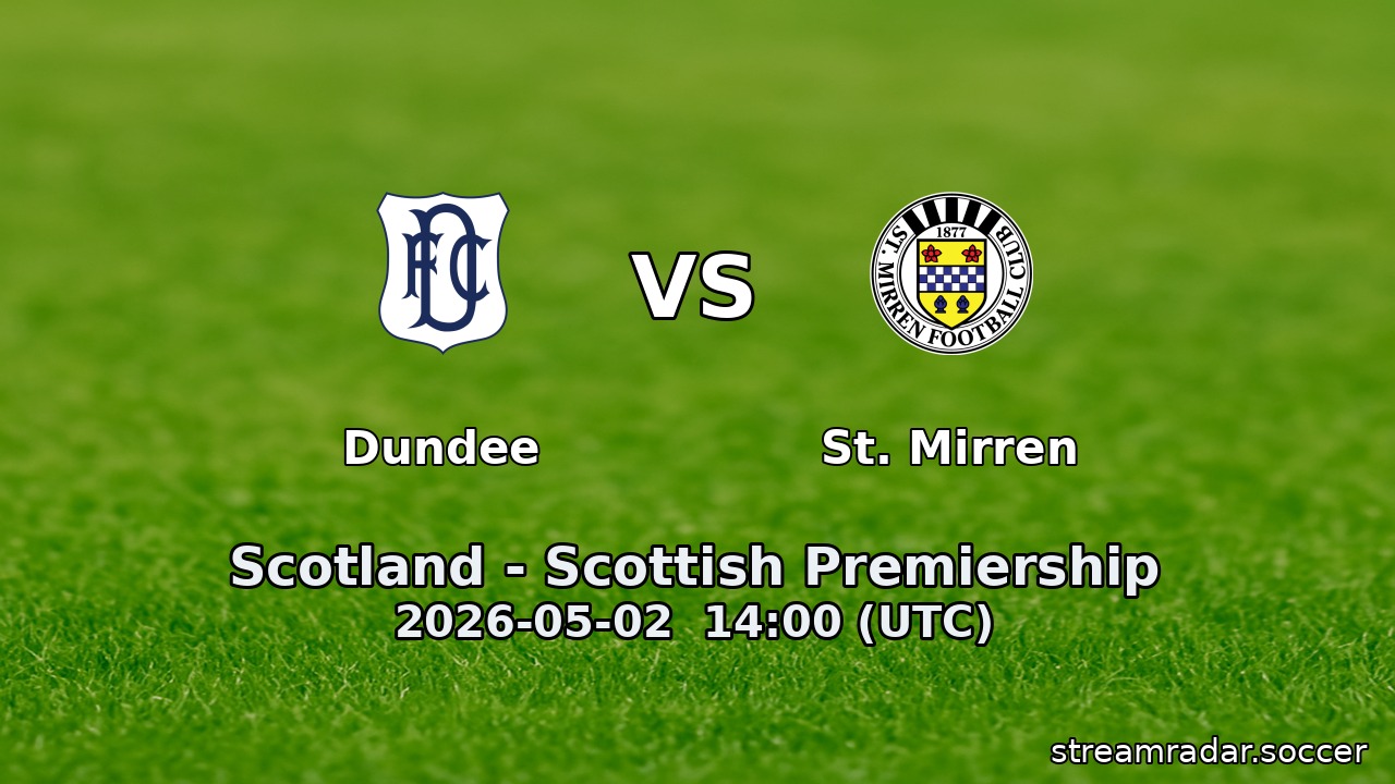 Dundee vs St. Mirren