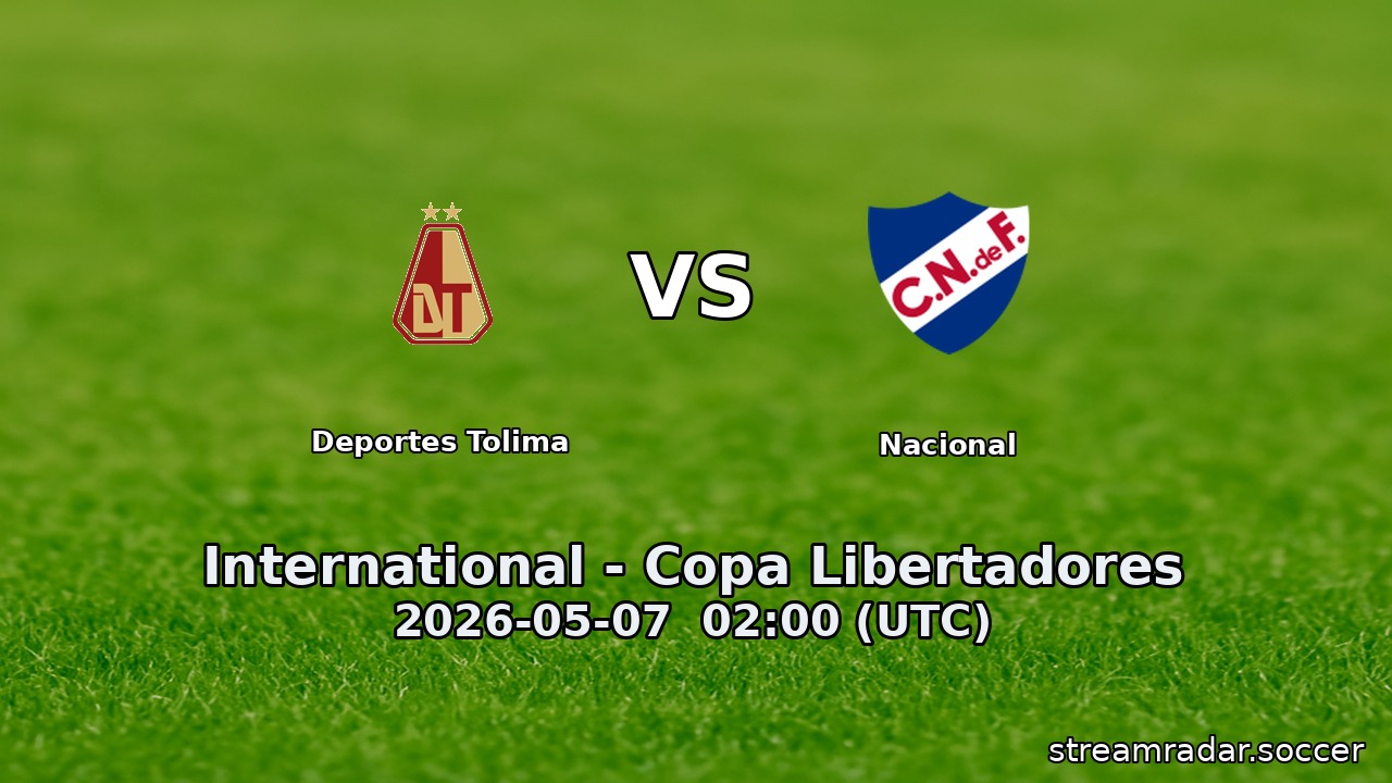Deportes Tolima vs Nacional