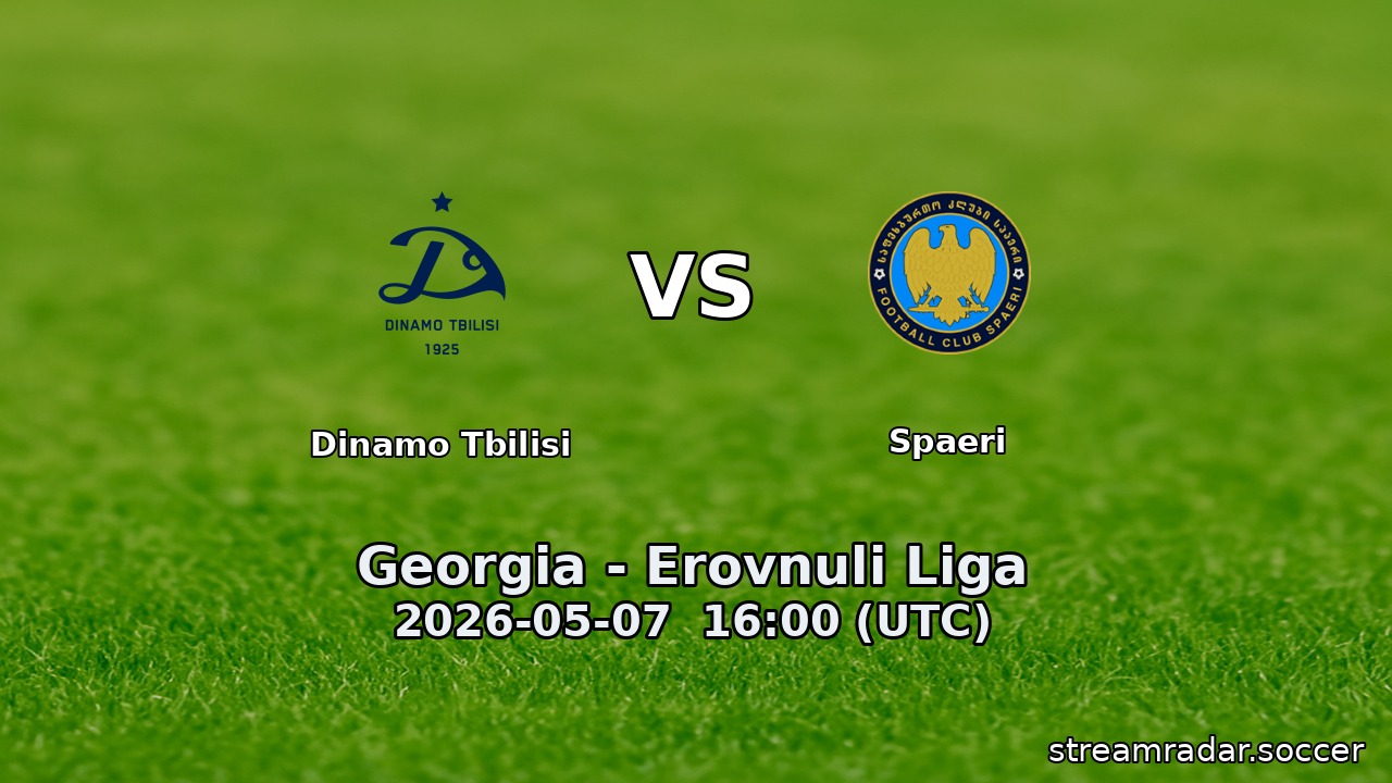 Dinamo Tbilisi vs Spaeri