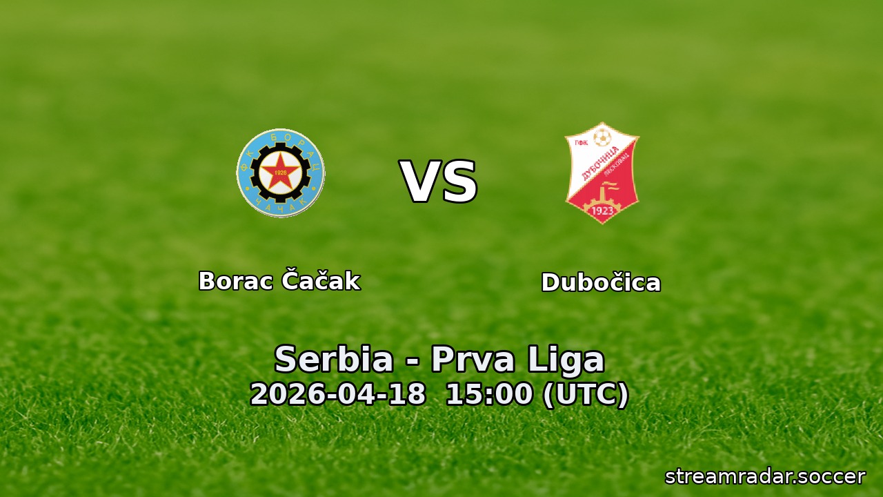 Borac Čačak vs Dubočica
