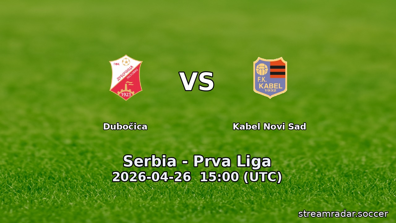 Dubočica vs Kabel Novi Sad