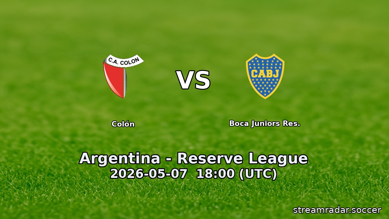Colón vs Boca Juniors Res.
