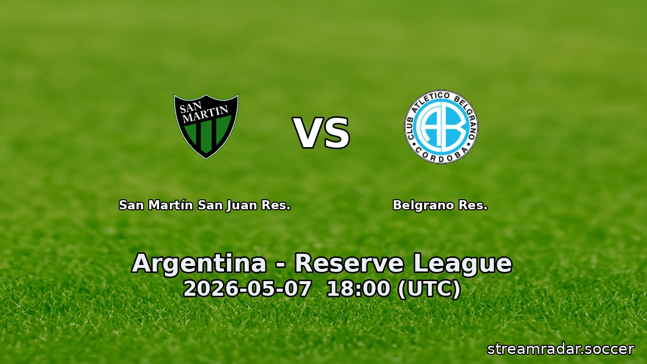 San Martín San Juan Res. vs Belgrano Res.