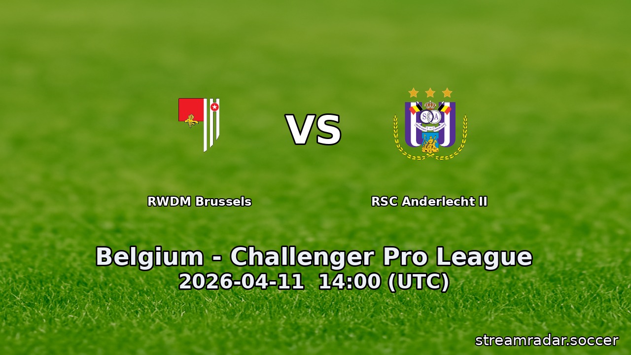 RWDM Brussels vs RSC Anderlecht II