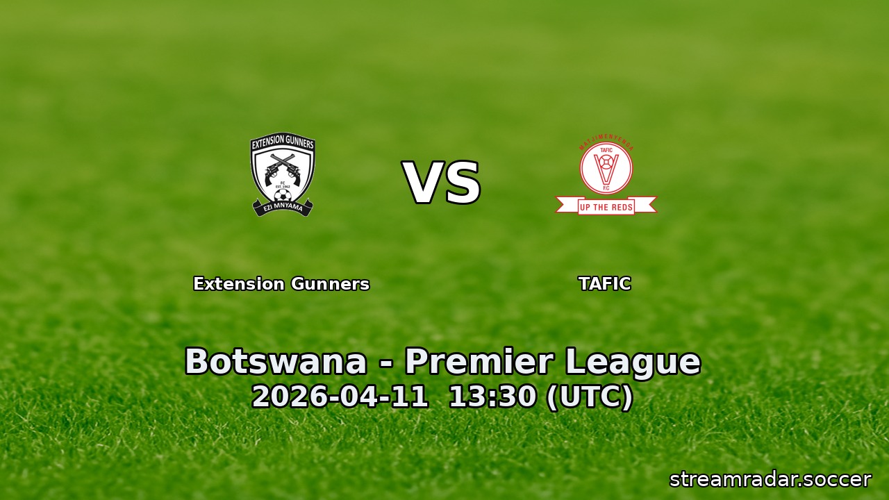 Extension Gunners vs TAFIC