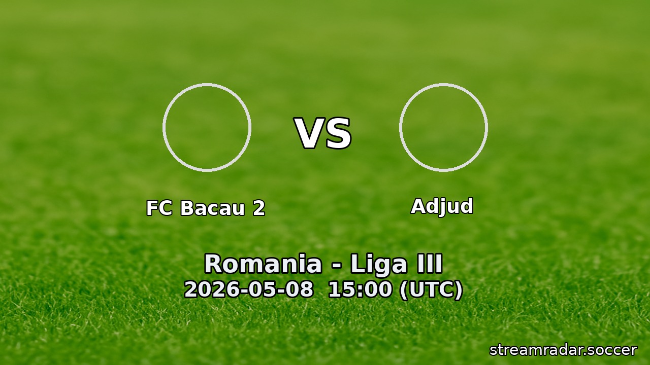 FC Bacau 2 vs Adjud